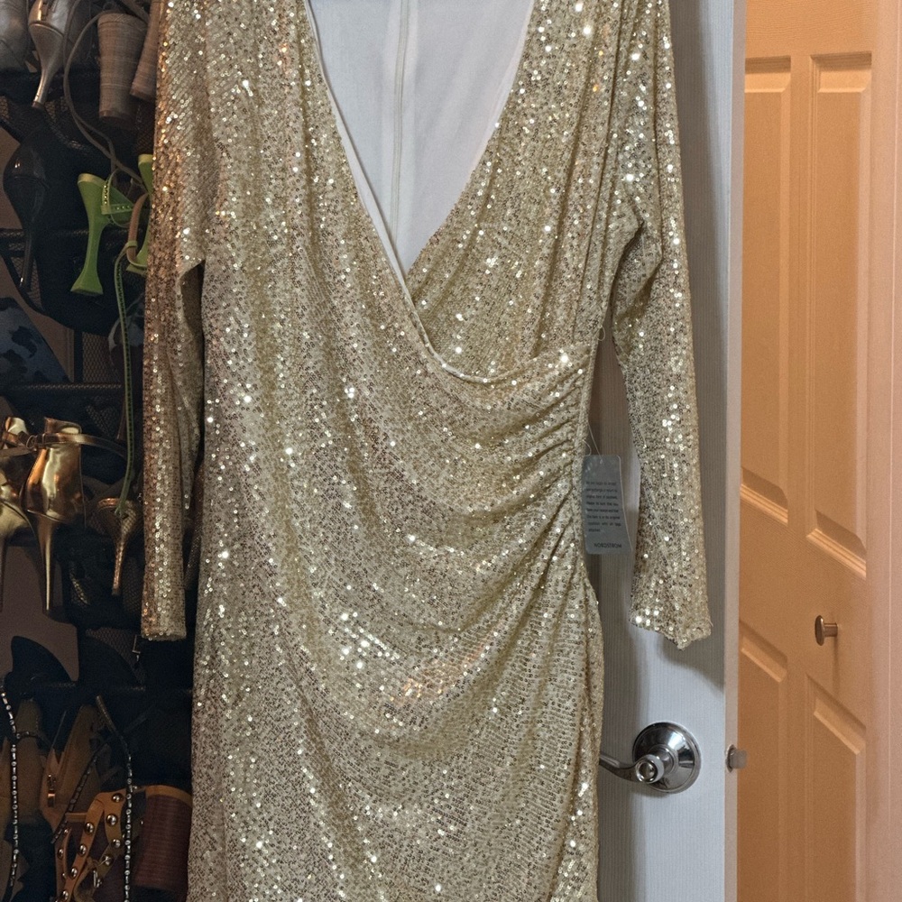Gold Sequin Dress